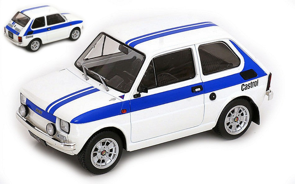 FIAT 126 1972 WHITE/BLUE 1:18 Scala 1:18 ModelCarGroup