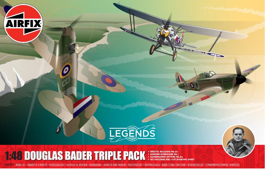 LEGENDS DOUGLAS BADER TRIPLE PACK KIT 1:48 Scala 1:48 Airfix