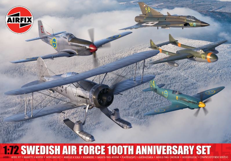 SWEDISH AIR FORCE 100th ANNIVERSARY SET KIT 1:72 Scala 1:72 Airfix