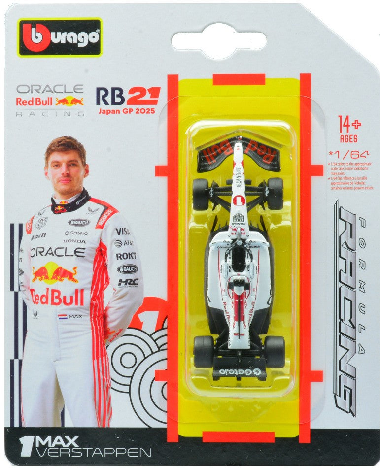 RED BULL RB21 N.1 2025 MAX VERSTAPPEN WINNER JAPAN GP BLISTER 1:64 Scala 1:64 Burago