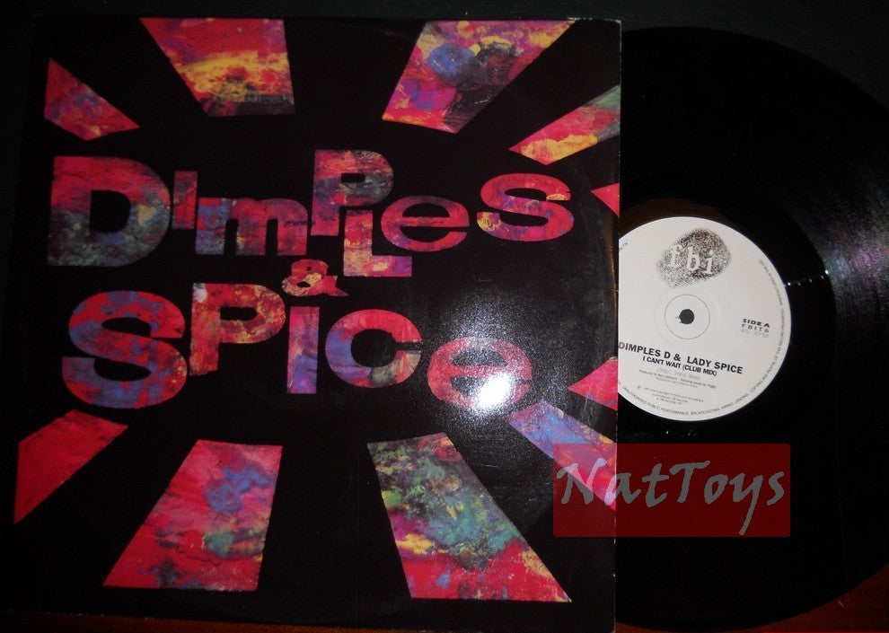 12" 33 Dimples D & Lady Spice I CAN'T WAIT (Italie 1991 FBI RECORDS FBIT6) EX/NM
