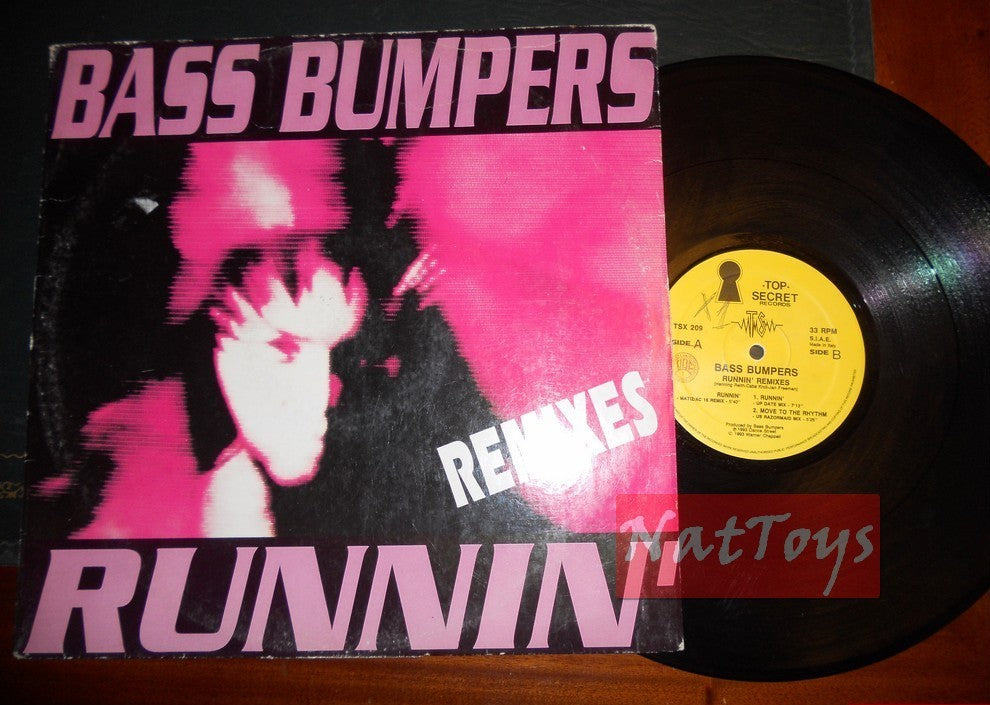 12" 33 GIRI Bass Bumpers RUNNIN' REMIXES (Italie 1993 TOP SECRET TSX 209) - VG/VG