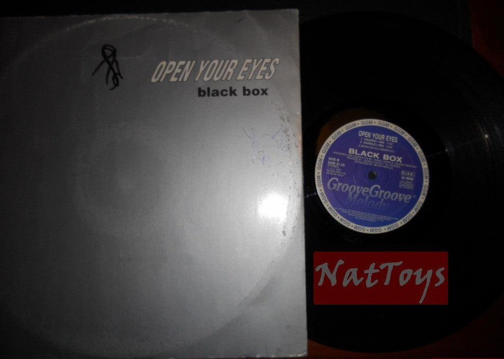 12" 33 RPM Black Box OPEN YOUR EYES (Italy 1991, GGM 9123) - VG/EX