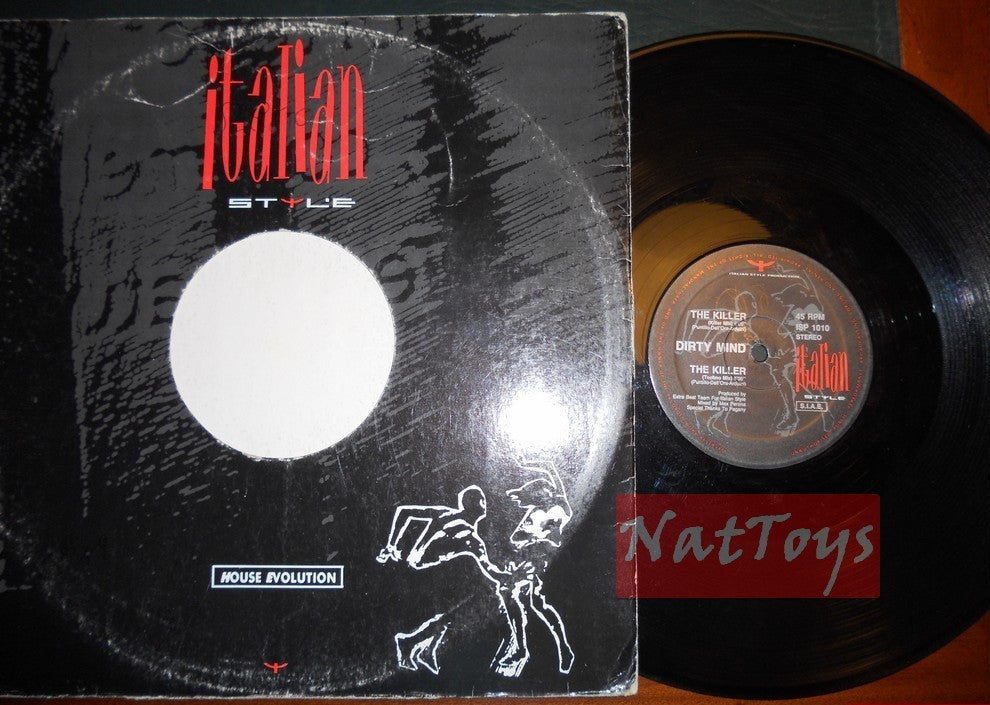12" 33 RPM Dirty Mind THE KILLER (Italie 1990, STYLE ITALIEN ISP 1010) - VG/VG