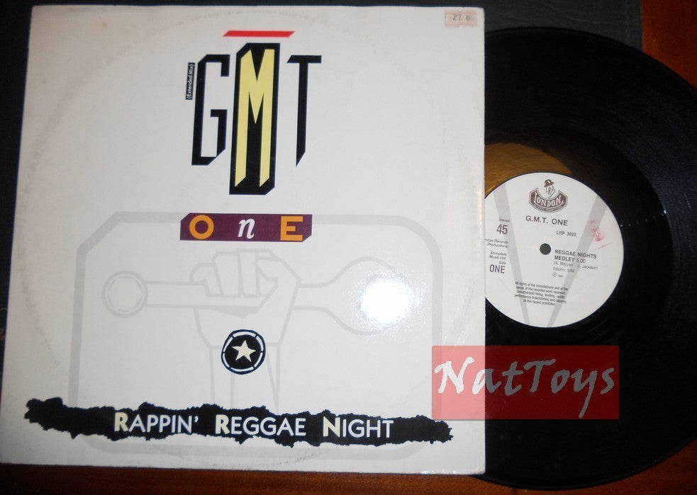 12" 33 TR/MIN GMT One RAPPIN' REGGAE NIGHT (Italie 1987, LRP 3023) - VG/VG