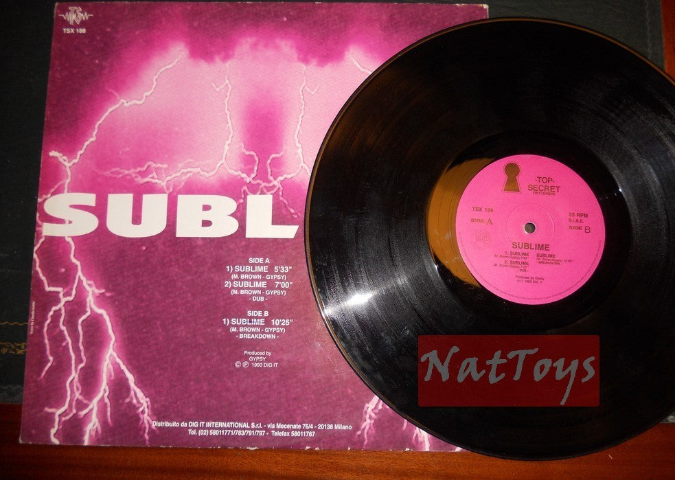 12" 33 Tours Gypsy SUBLIME (Italie 1993, TOP SECRET TSX 188) - EX/EX