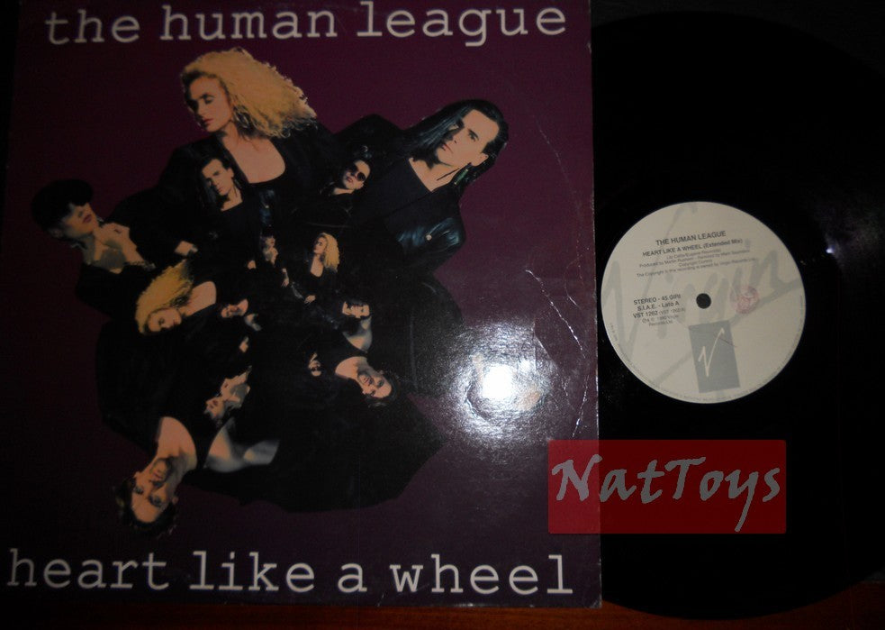 12" 33 RPM Human League HEART LIKE A WHEEL/REBOUND (Italie 1990, VST 1262) EX/EX
