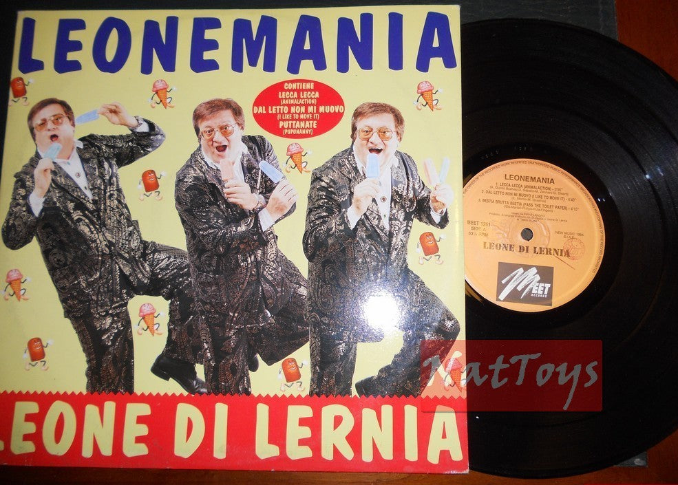 12" 33 RPM Leone Di Lernia LEONEMANIA (Italy 1994 MEET RECORDS MEET 1261) NM/NM