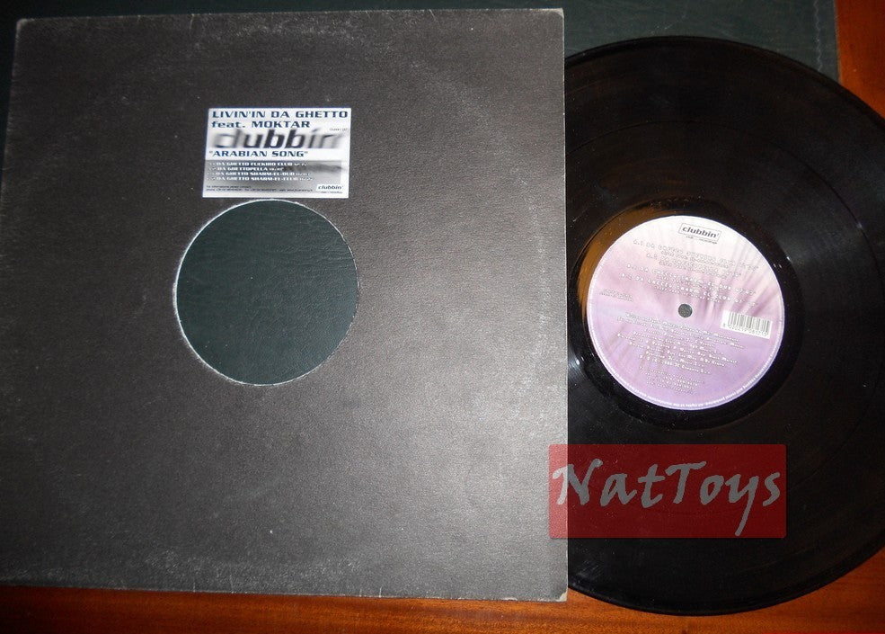 12" 33 RPM Livin'In Da Ghetto ft Moktar CHANSON ARABIENNE (2000, CLUBBIN' 017) VG/VG
