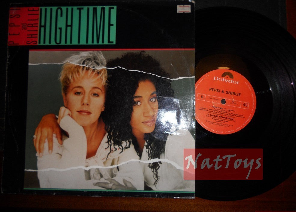 12" 33 RPM Pepsi & Shirlie HIGHTIME/LOVERS REVOLUTION UK 1988, POLYDOR VG/EX