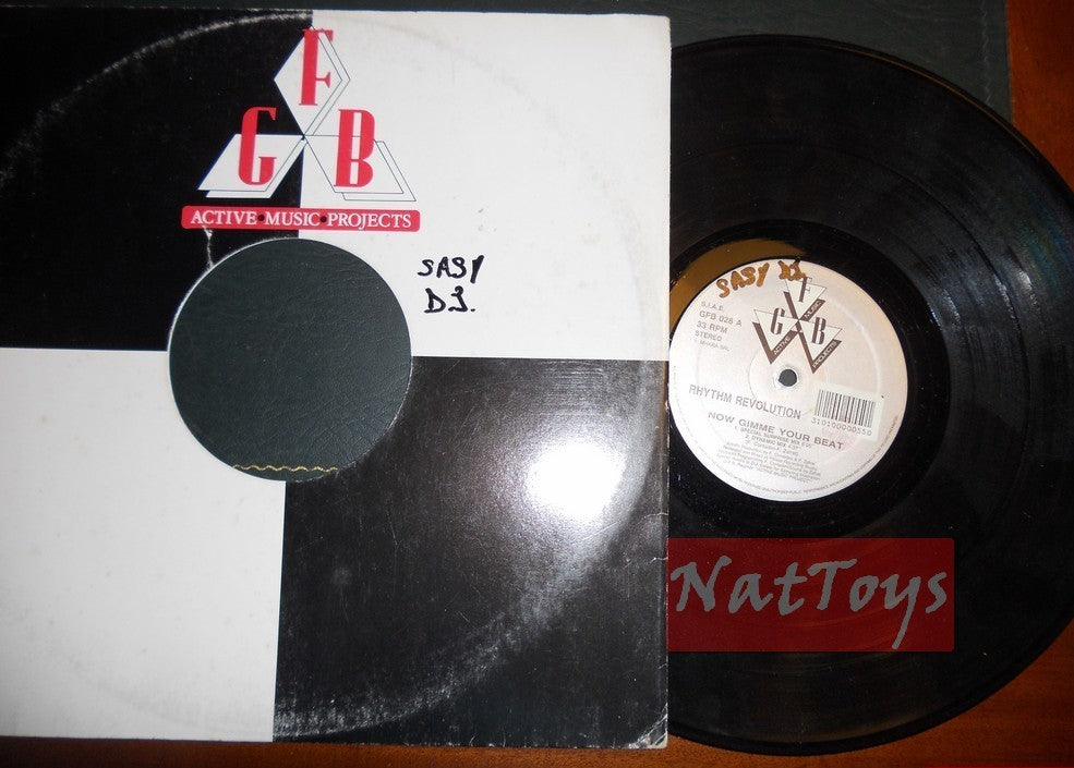 12" 33 RPM Rhythm Revolution NOW GIMME YOUR BEAT (1991, GFB 028) - VG/VG