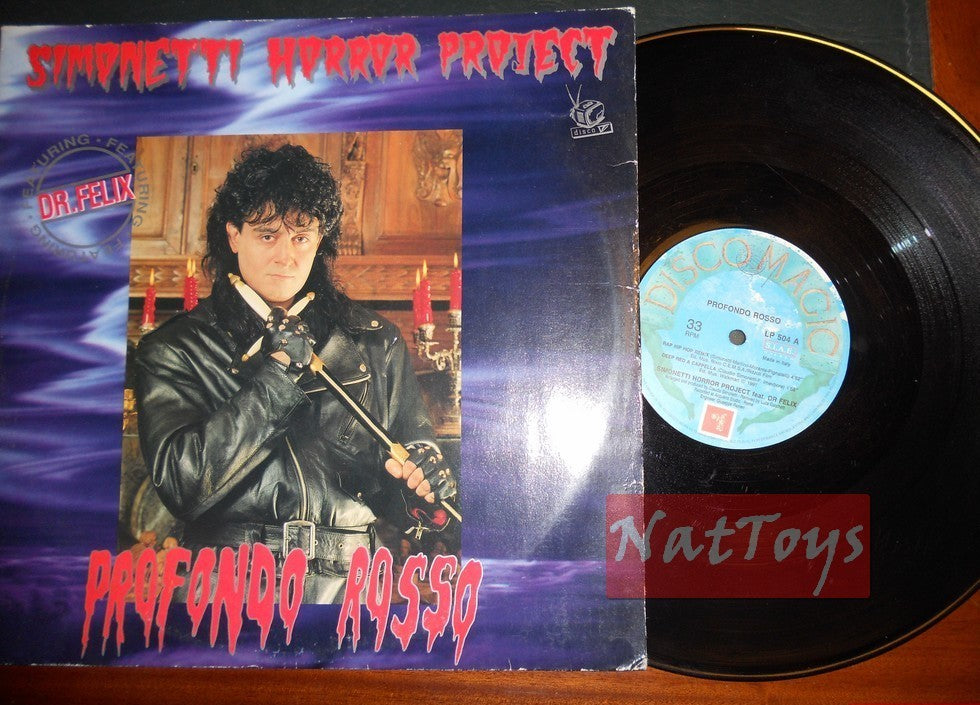 12" 33 GIRI Simonetti Horror Project ft. Dr. Felix PROFONDO ROSSO 1991 - EX/EX