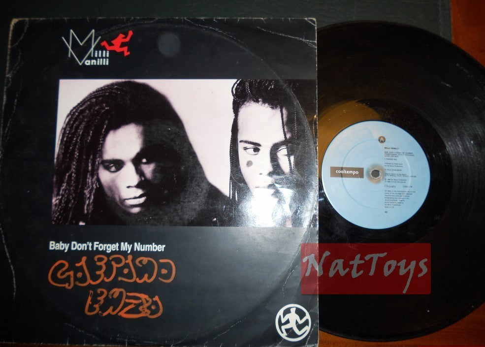 12" 33 Milli Vanilli BABY N'OUBLIEZ PAS MON NUMÉRO (UK 1988, COOLX 178) - VG/VG