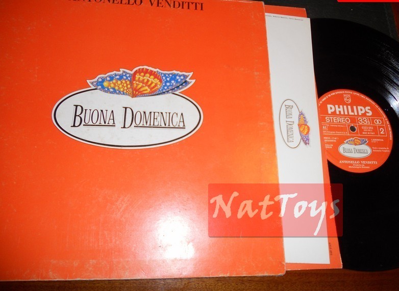 12" LP 33 SPINS Antonello Venditti BUONA DOMENICA 1979 couverture ap.arancio EX/EX