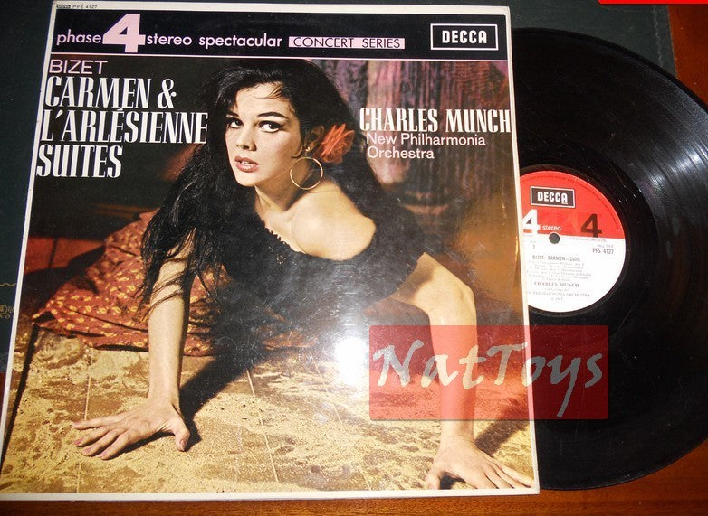 12" LP 33 RPM Charles Munch BIZET: CARMEN & L'ARLESIENNE SUITES (UK 1967) EX/G