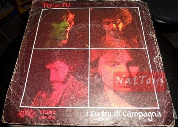 7" 45 GIRI I Cugini di Campagna TU SEI TU/DONNA (Italie 1977 PULL QSP 1018) VG/VG