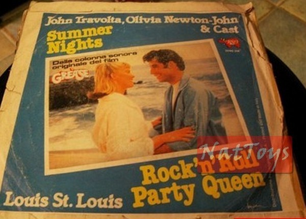 7" 45 GIRI J. Travolta/Olivia Newton-John SUMMER NIGHTS/ROCK'N'ROLL PARTY QUEEN