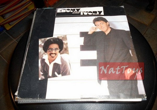 7" 45 TR/MIN Paul McCartney & Stevie Wonder ÉBÈNE ET IVOIRE/NUAGES DE PLUIE 1982 NM/NM