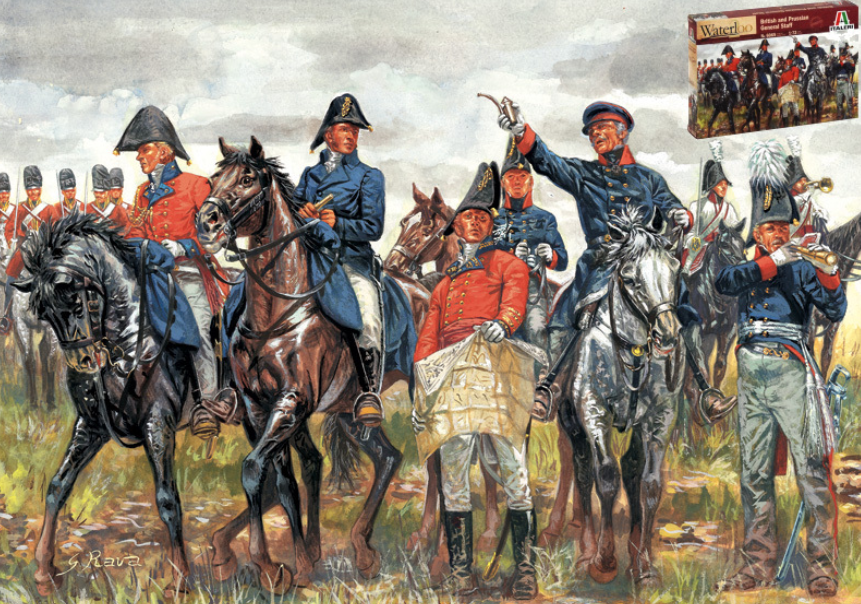MODELLINO IN SCALA COMPATIBILE CON WATERLOO 200 YEARS NAPOLEONIC WARS BRITISH & PRUSSIAN KIT 1:72 ITALERI IT6065