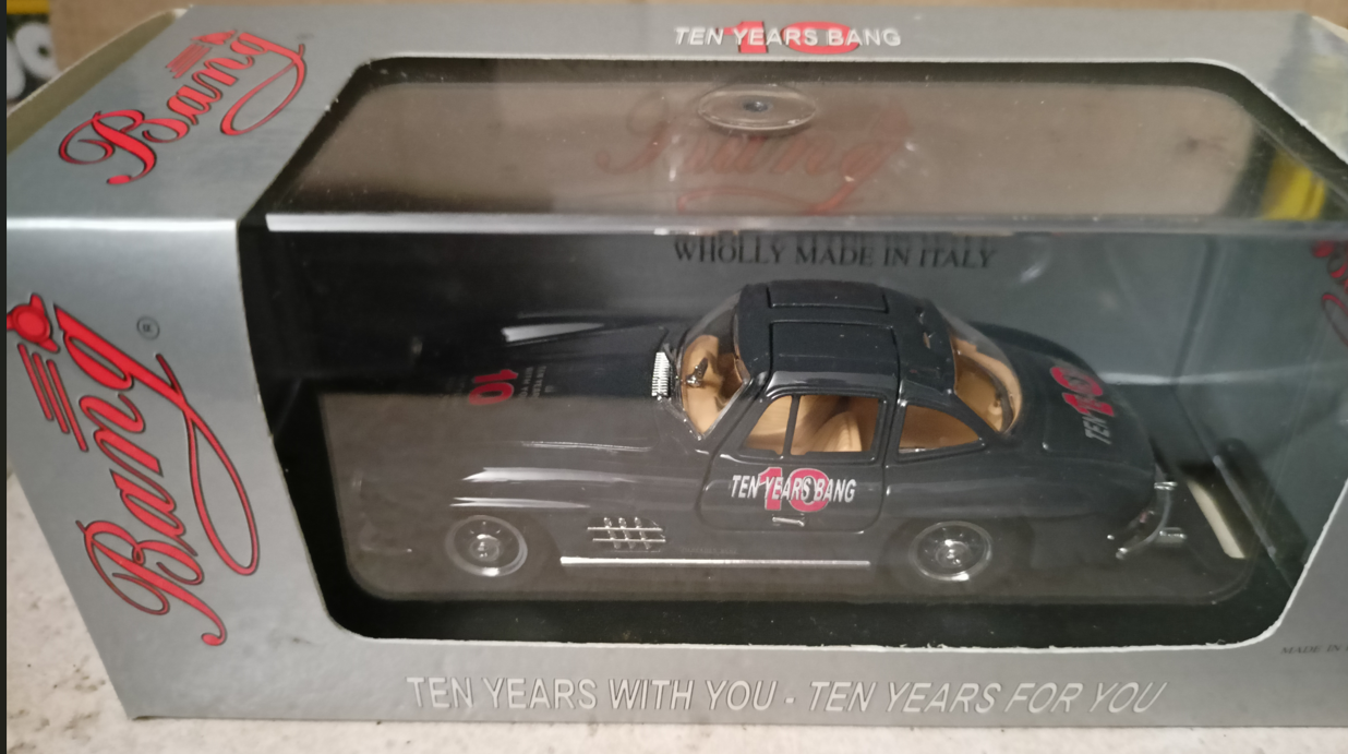 modellino IN SCALA COMPATIBILE CON MERCEDES 300 SL TEN YEARS BANG LIMITED EDITION 1:43 BANG BG1032 241220