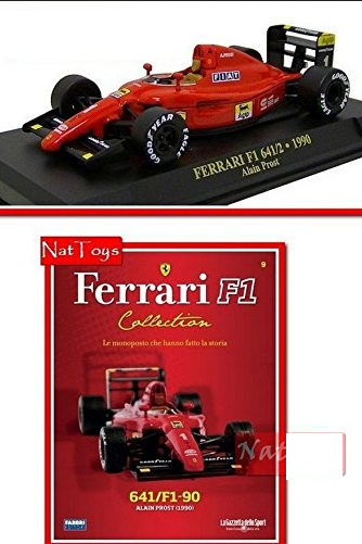 EDICOLA Ferrari F1 641/2 F1-90 1990 Alain Prost MODELLINO Die Cast 1:43 Model + fas.9 Compatibile con