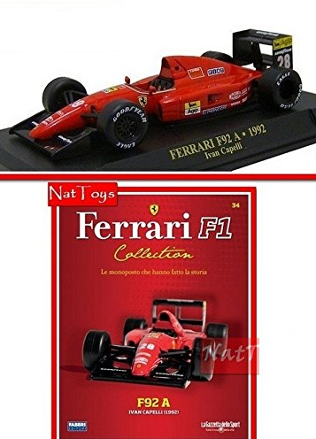 EDICOLA Ferrari F1 F92 A 1992 Capelli MODELLINO Die Cast 1:43 Model Scale + fascicolo 34 Compatibile con
