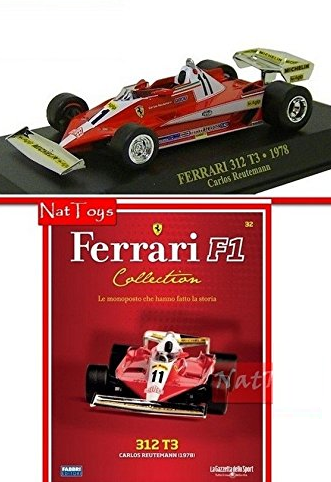EDICOLA Ferrari F1 312 T3 1978 Reutemann MODELLINO Die Cast 1:43 Model Scale + fasc.32 Compatibile con