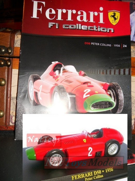 EDITORIA Modellino Ferrari F1 Collection D50 1956 Collins +BOX + fas. Fabbri DIE CAST 1:43