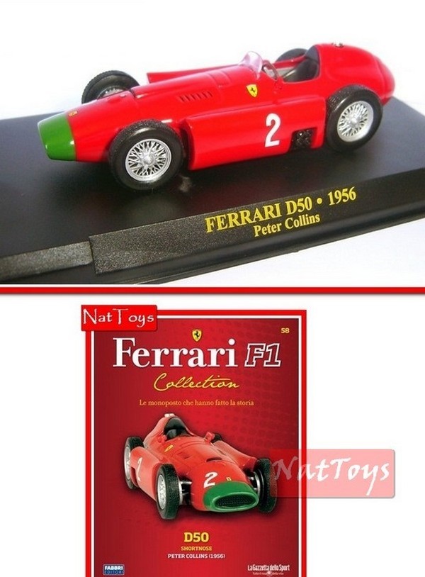 EDITORIA Modellino Ferrari F1 D50 1956 Collins DIE CAST 1:43 + fascicolo 58