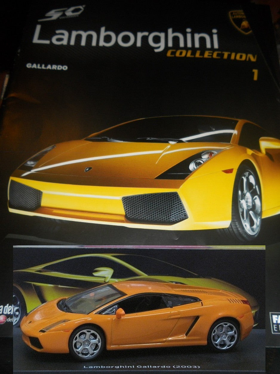 PUBLISHING Model Lamborghini Collection 50 Years Gallardo 2003 DIE CAST 1:43 +fas