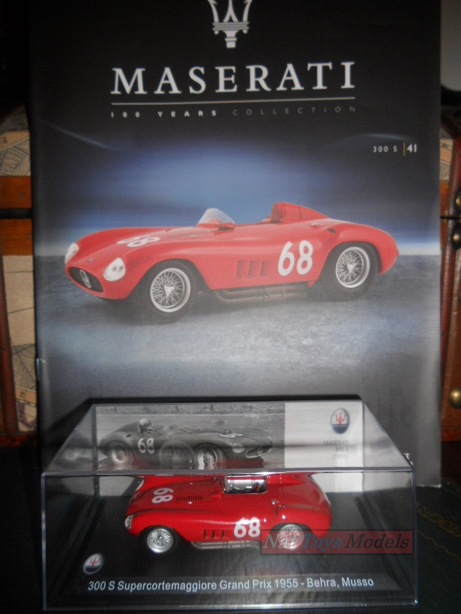 EDITORIA Modellino Maserati Collection 100 Years 300 S Musso 1955 +fas DIECAST 1:43