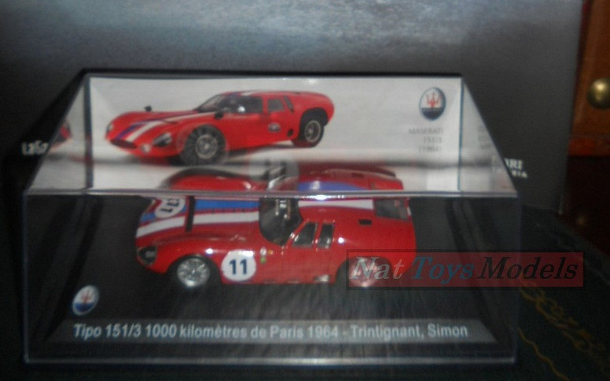 EDITORIA Modellino Maserati Collection 100 Years Tipo 151/3 1964 Trintingnant DIE CAST 1:43