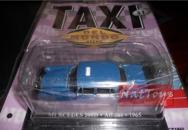 EDITORIA Modellino Mercedes 200D Athens 1965 Taxi Mondo DIE CAST 1:43 +fas.31