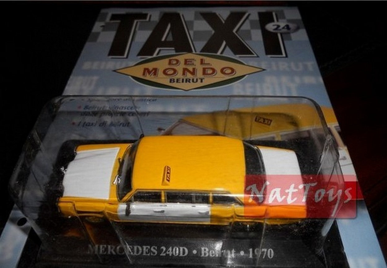 EDITORIA Modellino Mercedes 240D Beirut 1970 Taxi Mondo DIE CAST 1:43 +fas.24