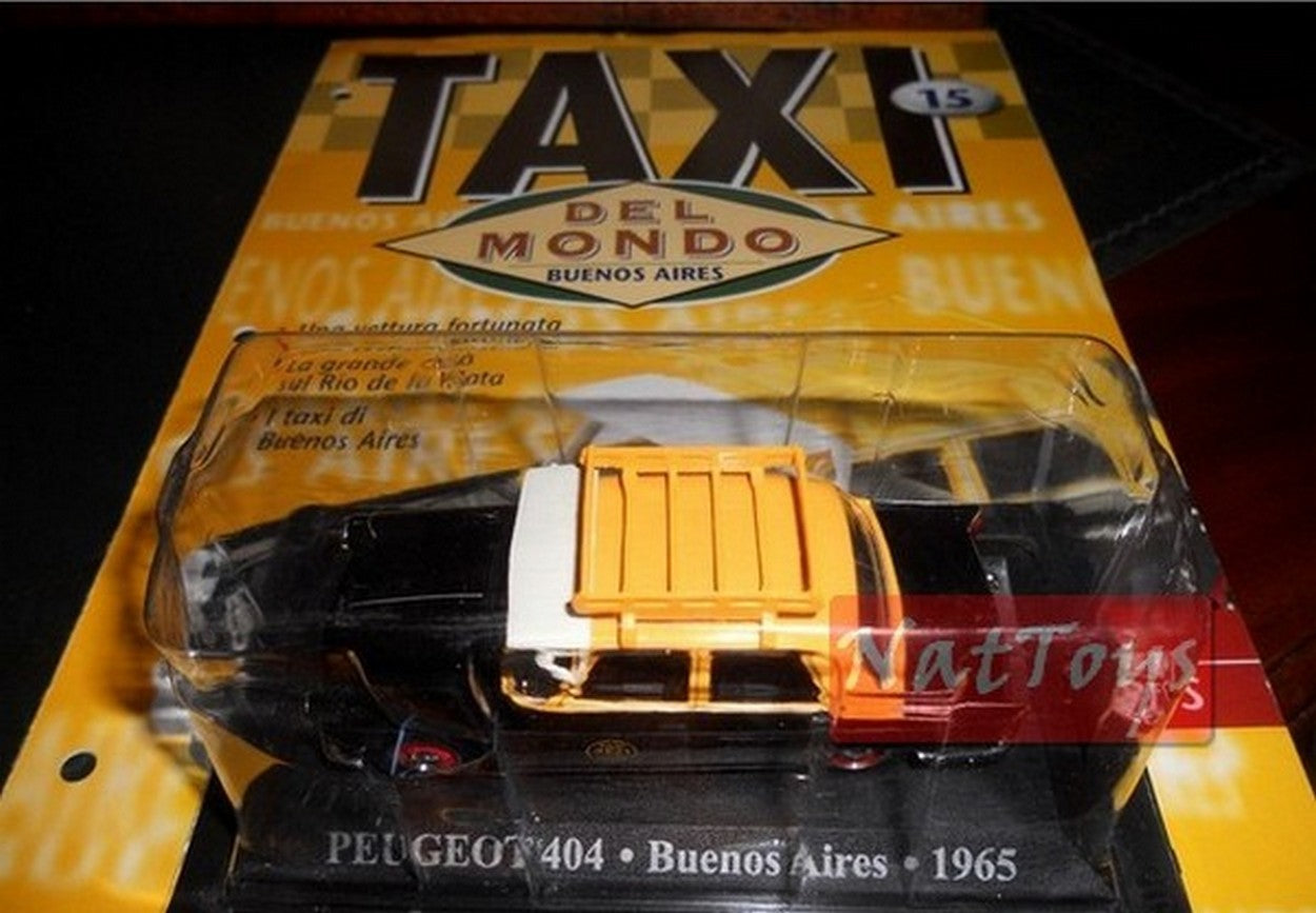 EDITORIA Modellino Peugeot 404 Buenos Aires 1965 Taxi Mondo DIE CAST 1:43 +fas.15