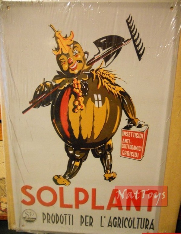 PUBLISHING Advertising Plaque Model SOLPLANT Advertising Plaques +fas.45 Tin