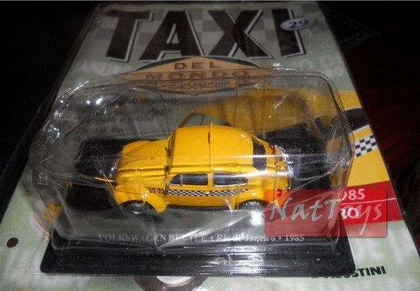 EDITORIA Modellino Volkswagen Beetle Rio de Janeiro 1985 Taxi Mondo DIE CAST 1:43 +fas.29