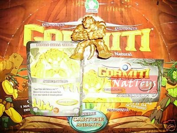 GORMITI SERIE CARTOON GOLD ORO SCHIENACCIAIO +CARD *NatToysModels*