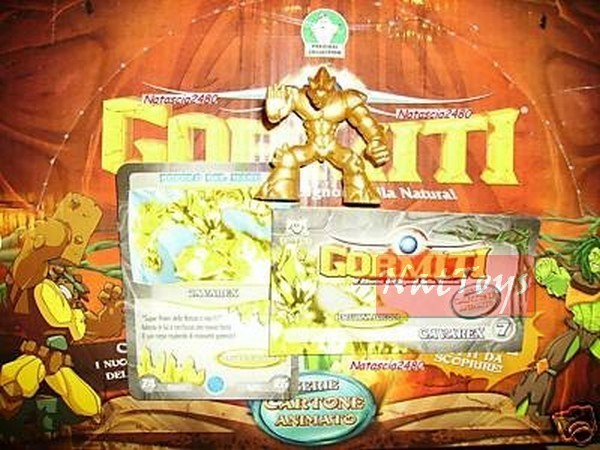 GORMITI CARTOON TV SERIES GOLD ORO CAVAREX +CARD*NatToysModels*