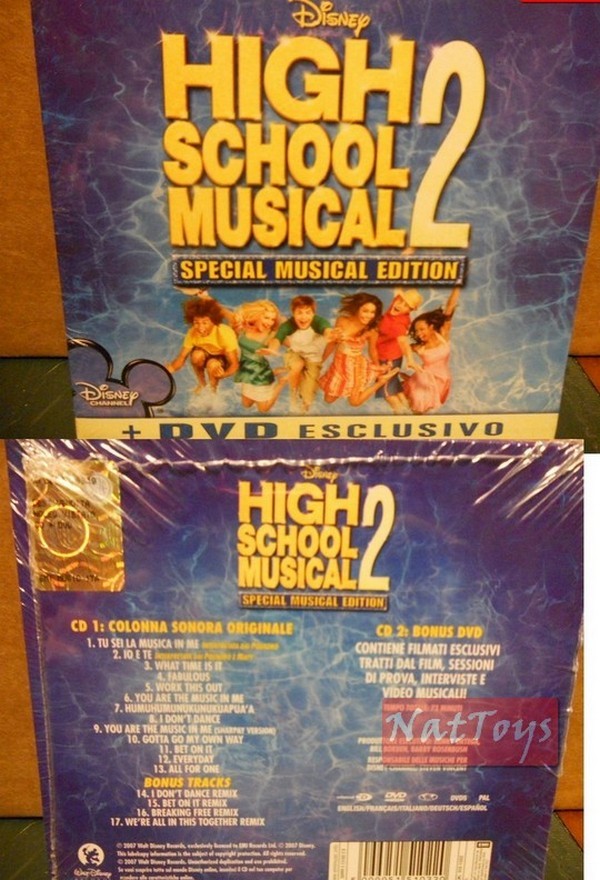 HIGH SCHOOL MUSICAL 2 ÉDITION MUSICALE SPÉCIALE + DVD Nouveau CD Audio Original