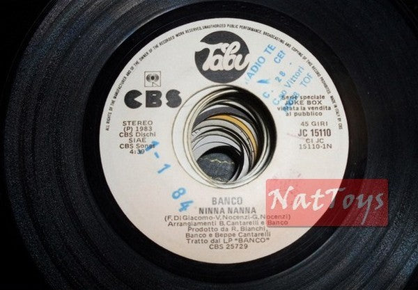 JUKE BOX 45 GIRI Banco Ninna nanna/Paul Young Wherever I lay my that 1983 PROMO