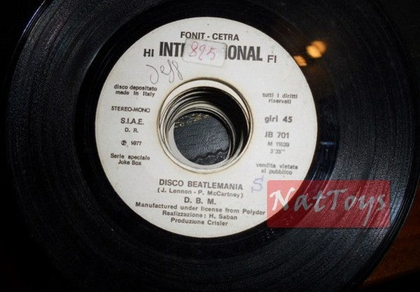 JUKE BOX 45 GIRI D.B.M. Disco Beatlemania/Full Spoon Sad (Italy 1977) PROMO