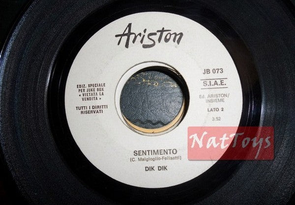 JUKE BOX 45 RPM I Dik Dik Sentimento/Matia Bazar Raggio di luna 1978 PROMO