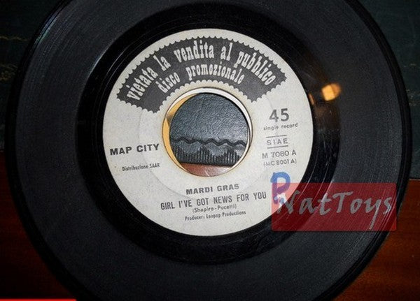 JUKE BOX 45 GIRI Mardi Gras Girl I've got news for you/Dizzy Man's Band Tickatoo