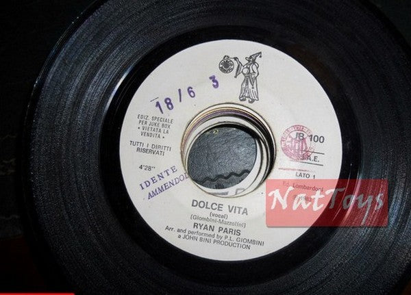 JUKE BOX 45 RPM Ryan Paris Dolce vita (vocal)/Den Harrow To meet me vocal PROMO