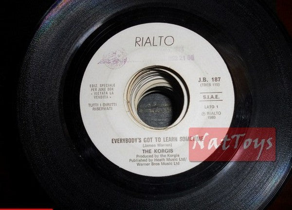 JUKE BOX 45 RPM The Korgis Everybody's got to learn sometime/Step Lang Airborn