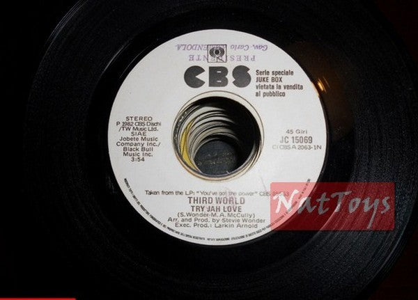 JUKE BOX 45 RPM Third World Try Jha love/Spliff Carbonara (1982 CBS) PROMO