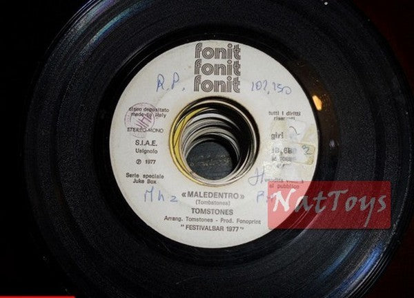 JUKE BOX 45 RPM Tomstones Maledentro/John Miles Slow down (Italy 1977) PROMO
