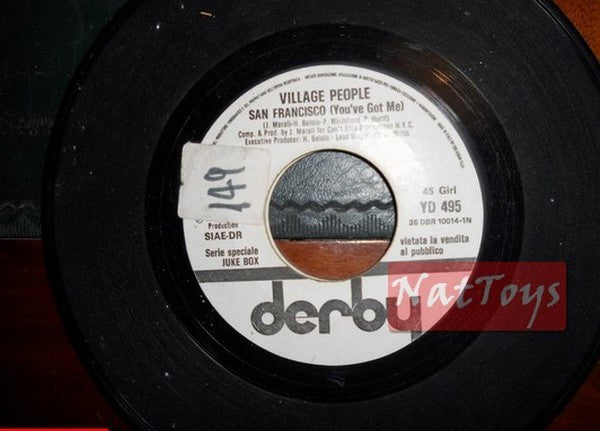 JUKE BOX 45 RPM Village People San Francisco/John Williams Theme from STAR WARS
