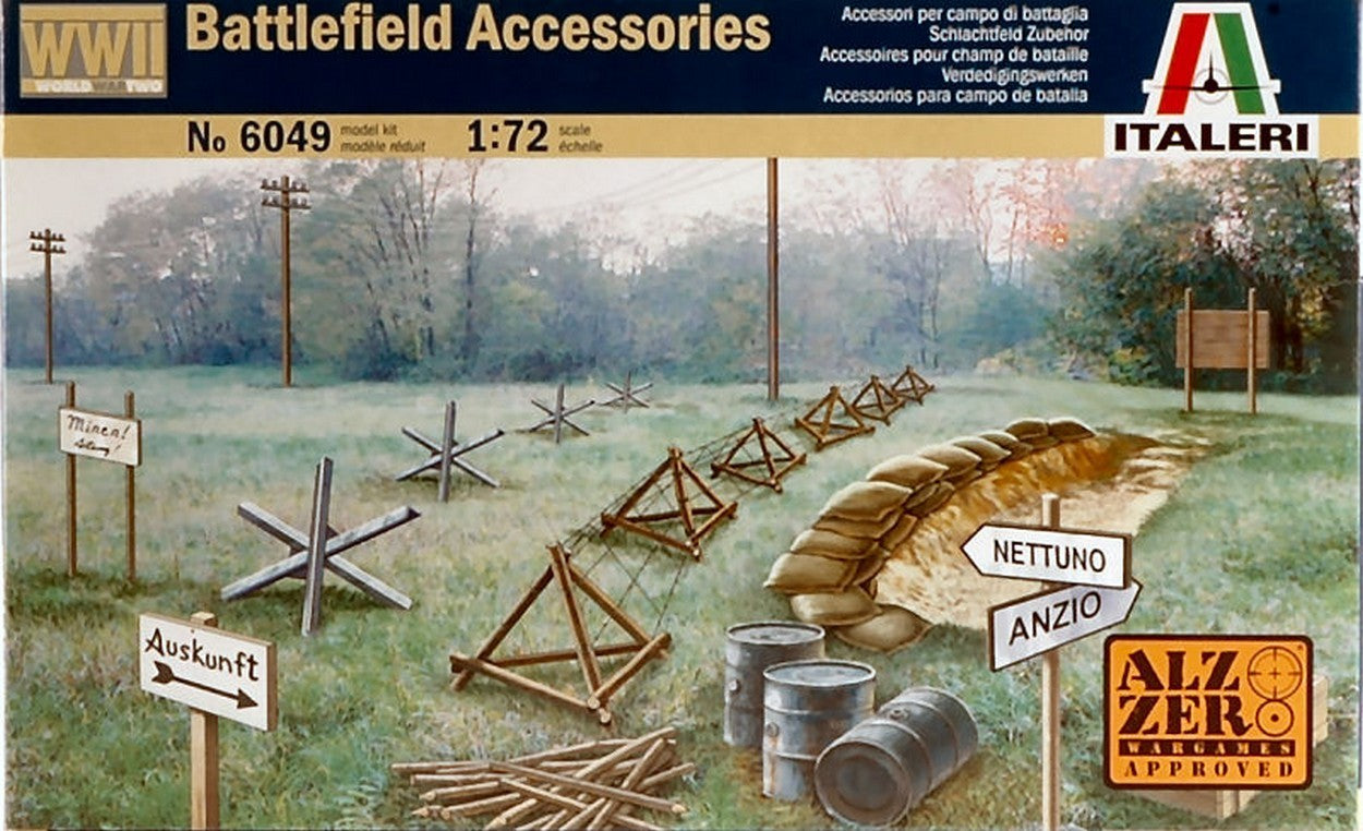 KIT À ASSEMBLER À L'ÉCHELLE COMPATIBLE AVEC LE KIT D'ACCESSOIRES 2ème GUERRE 1:72 ITALERI IT6049
